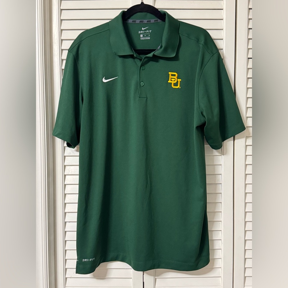 Nike Green Dri-FIT Polo with Yellow Logo